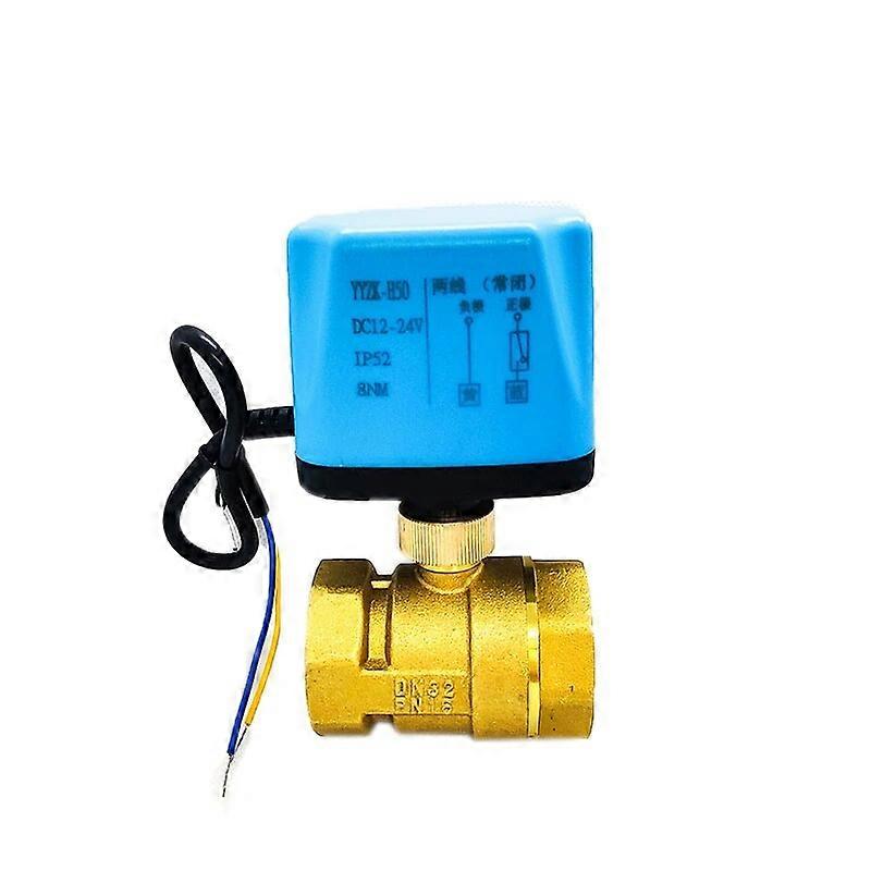 1 صمام كروي بمحرك مغلق ومفتوح عادة 220 فولت 12 فولت 24 فولت 2-سلك نحاسي صمام الكرة الكهربائية يحل محل صمام الملف اللولبي