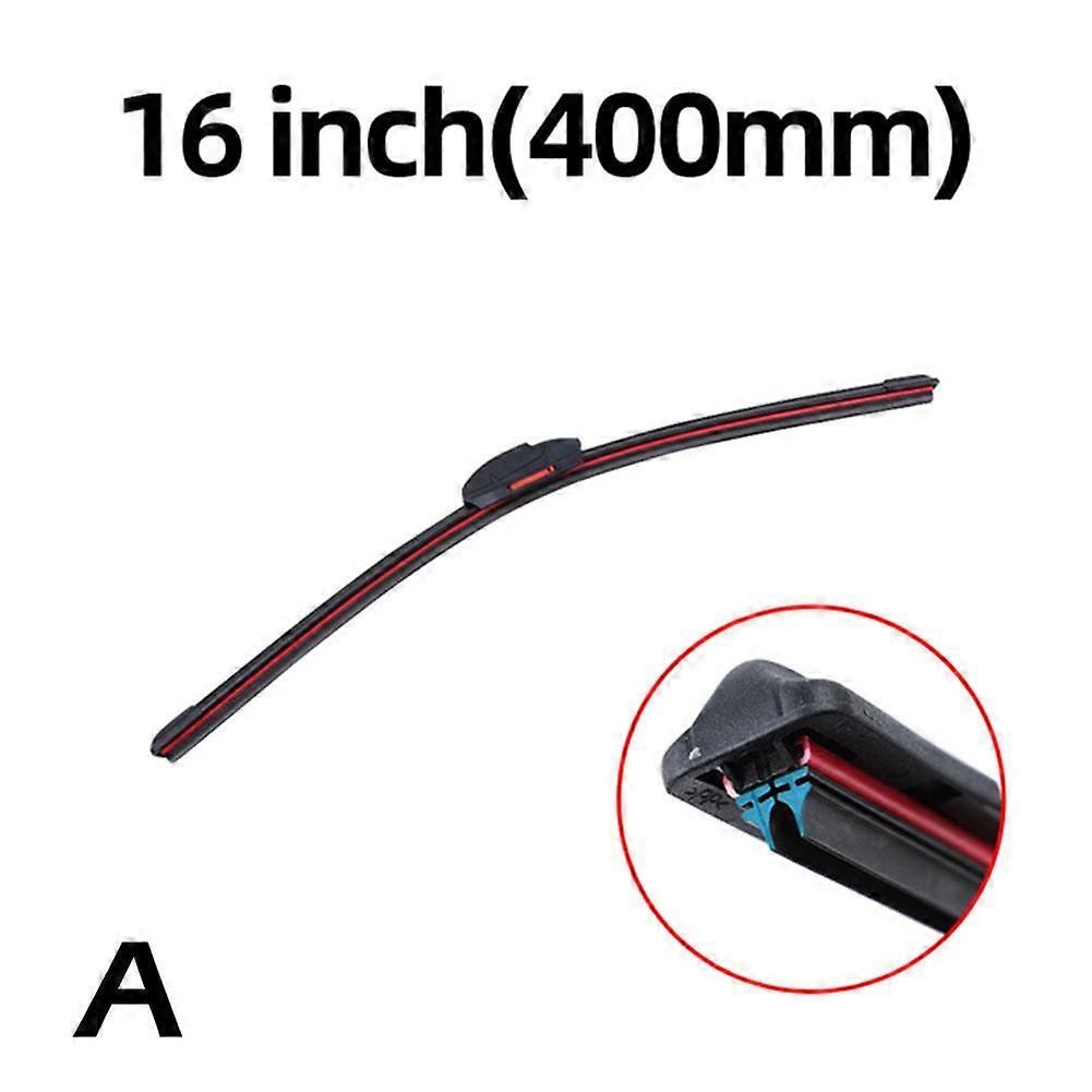 Universal Car Wiper Mute Car Front Windshield Wiper Soft Double Rubber Strip Windscreen Wipers Double Soft Bracketless Frameless