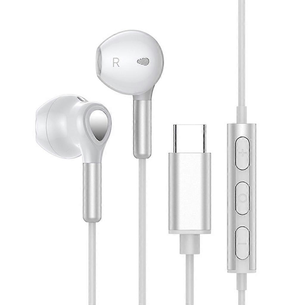Type-c Earphones Wired Control With Microphone Type C Earphone Usb C Earbuds