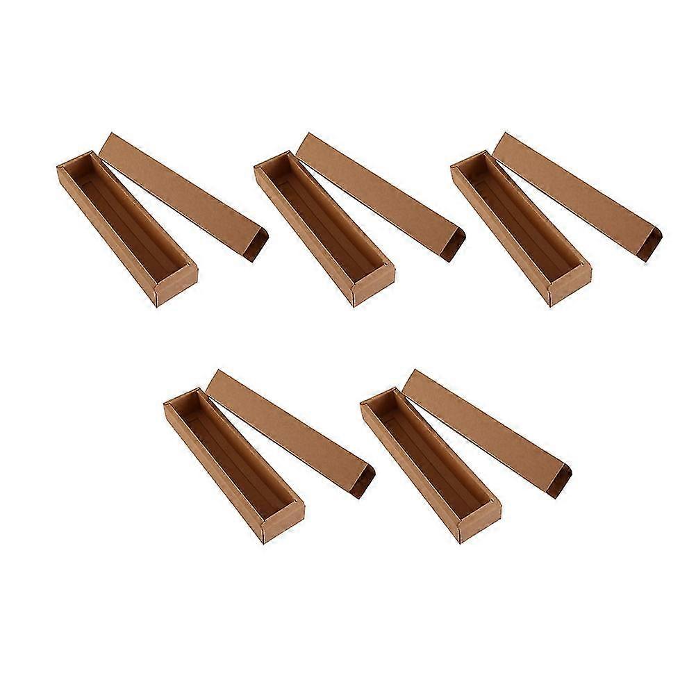 10pcs Macaron Boxes Kraft Paper Packaging Box Cookie Containers Drawer Shaped Macaron Container For Home Dessert Shop (random Color)