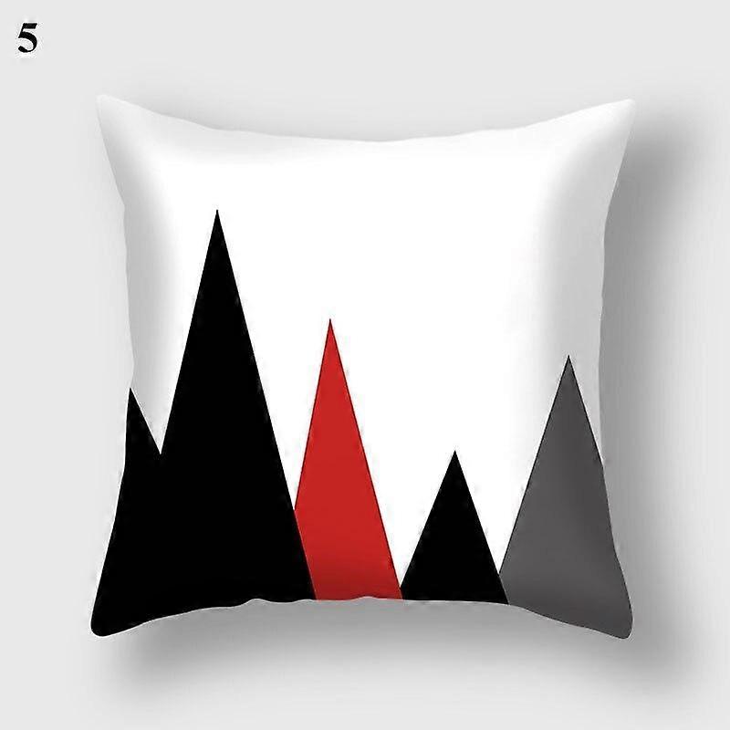 Rouge Noir Housse de Taie D’oreiller Chambre À Coucher Salon Siège D’auto Canapé Housse De Coussin Souple Maison De Mode Moderne