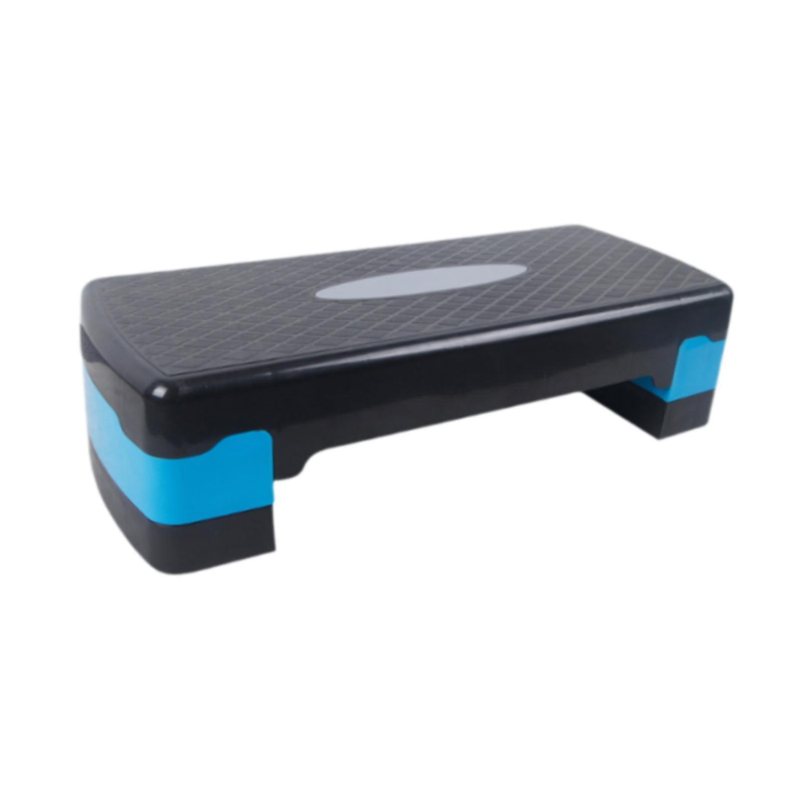 Aerobic Exercise Step 4 6 Adjustable Height Nonslip Training with 2 Riser Blue