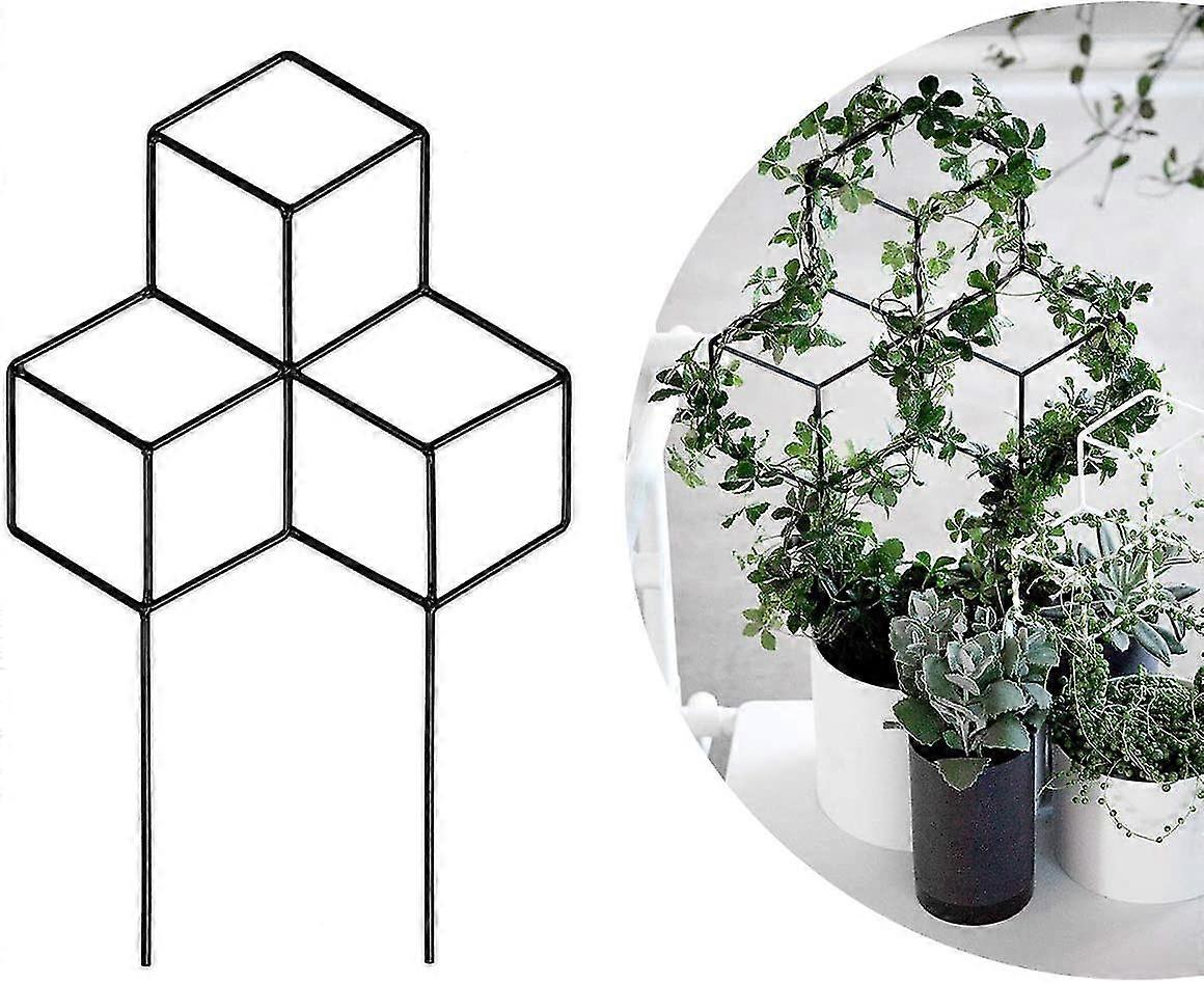 メタルトレリス、ラティス形の植物トレリスディップドクライミング植物サポート、花野菜ローズヴァインピーアイビーキュウリ、アイアンメタル