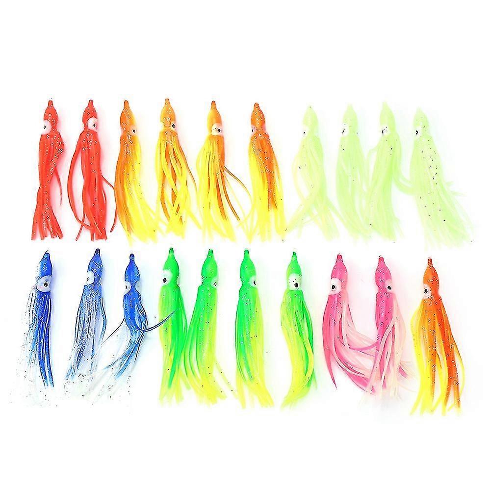 20pcs Useful Mixed Color Squid Skirt Bait Saltwater Soft Sea Fishing Lures