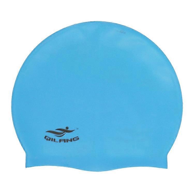 Adult Solid Color Waterproof Silicone Swimming Cap