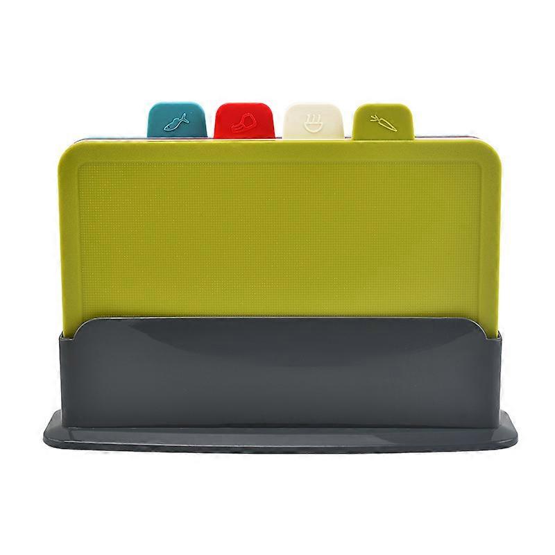 4pcs Classification Des Aliments Planches À Découper PP TPR Portable Antidérapant Planches À Découper Outils De Cuisine Sans Antidérapant Pad Forme Irrégulière