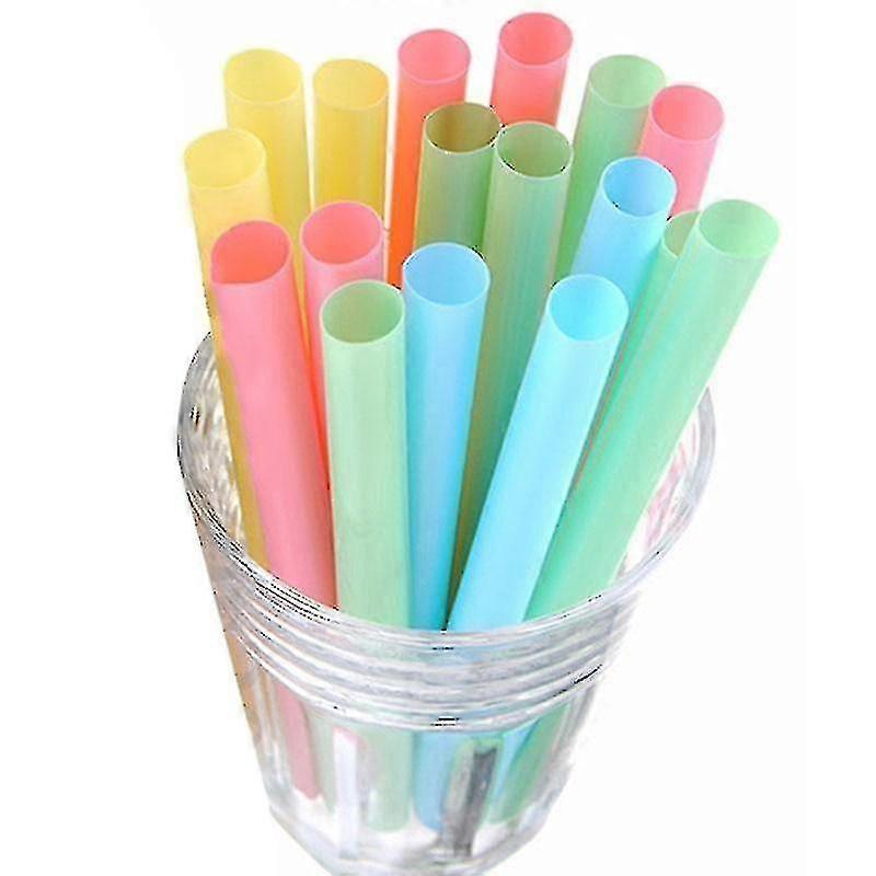 Colorful Large Drinking Straws For Bubble Smoothie