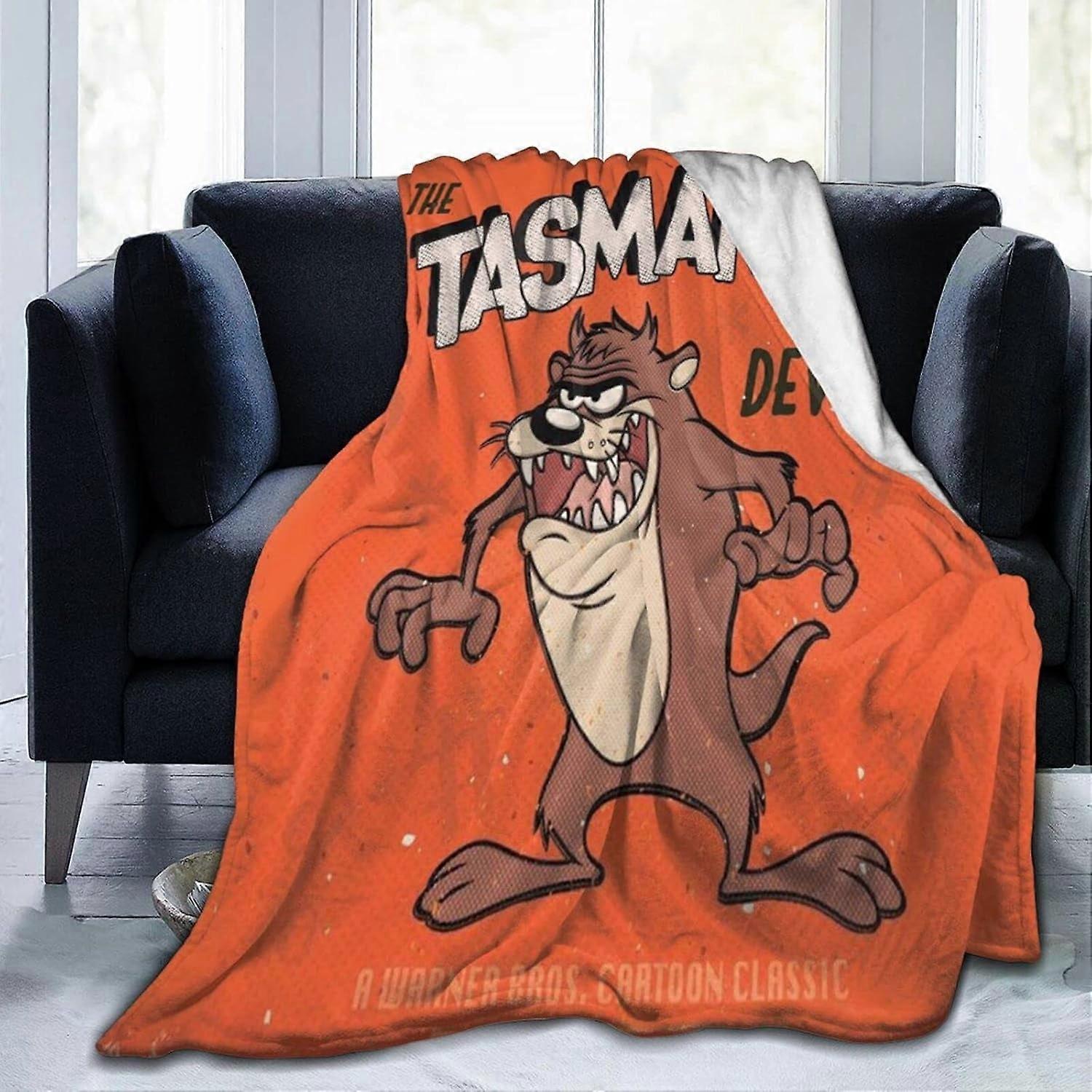 Taz Tazmanian Devil Cute Throw Blanket Lightweight Cozy Couch Bed Super Soft and Warm Flannel Fleece Microfiber Throws B-KDE30047