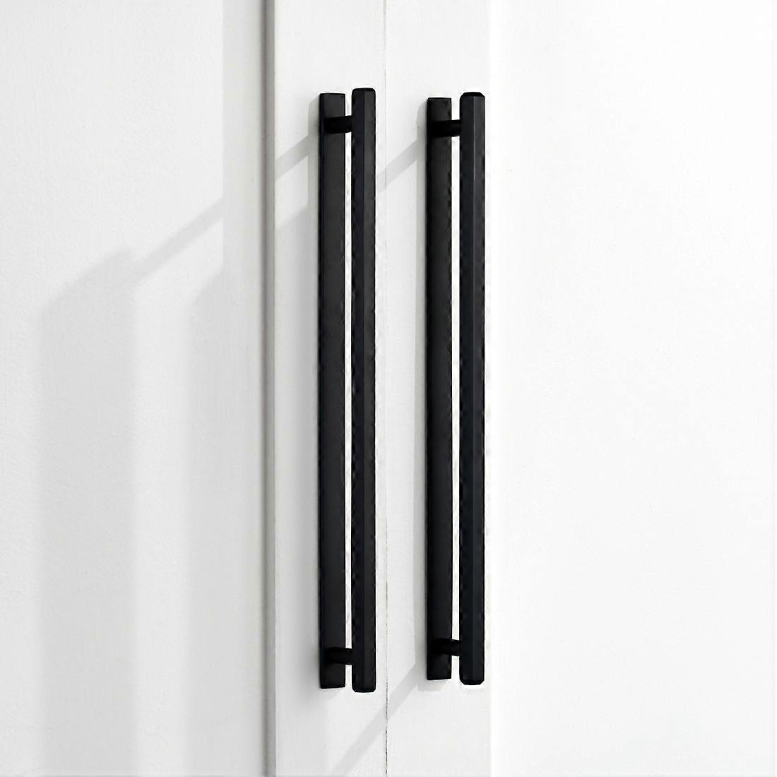 Brass Hexagonal Cabinet Handles With Backplate in Black - 160mm