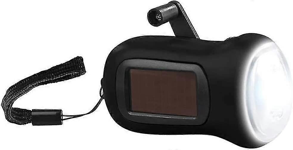 solar Dynamo Torch, Hand Crank Rechargeable Flashlight, Portable Solar Powered Led Torch For Outdoor Emergency Camping Hanging Lantern, Random Col PXC