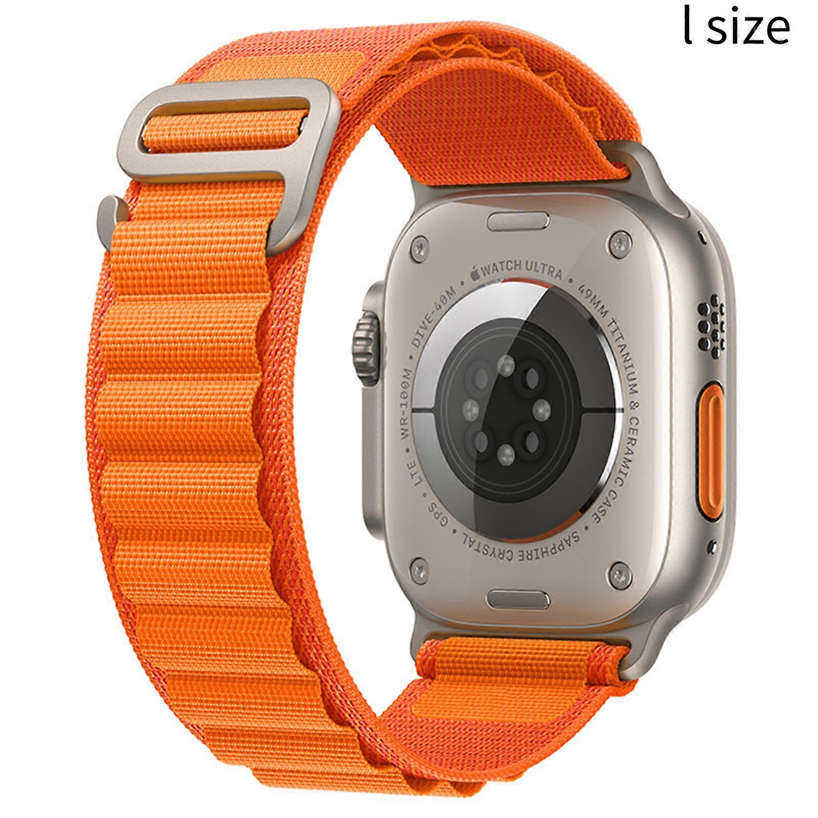 Compatible with Apple Watch Strap 49 mm 45 mm 44 mm 42 mm, Nylon Braided Loop Adjustable Strap Designed