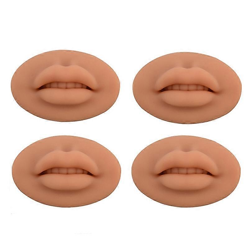 Simulation 5D three-dimensional silicone lips tattoo lip training module beauty teaching 4Pcs