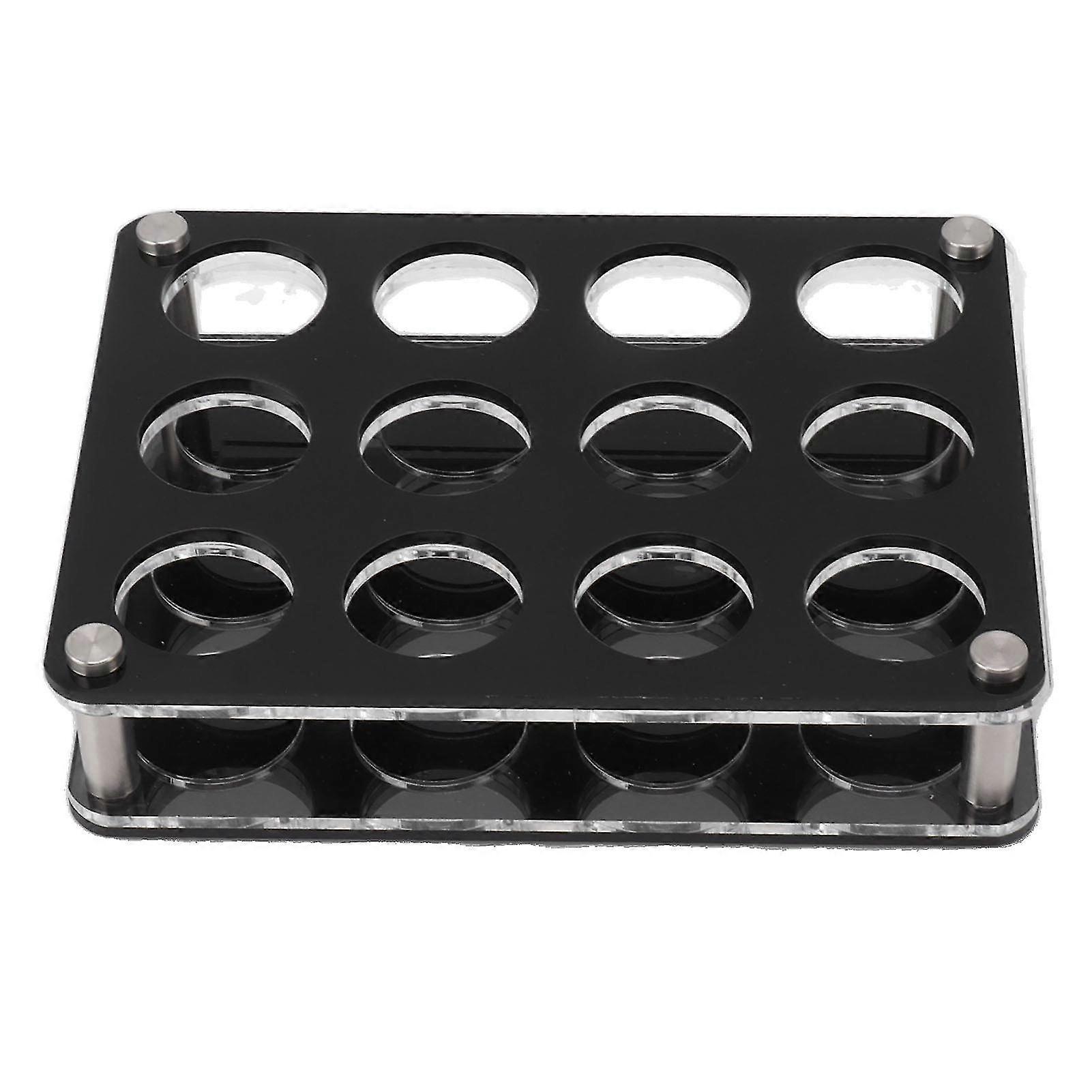 Acrylic Wine Bottle Display Holder - Impact Resistant Decorative Rack for Home Bar - 3X4 12 Head Combination Cup Holder