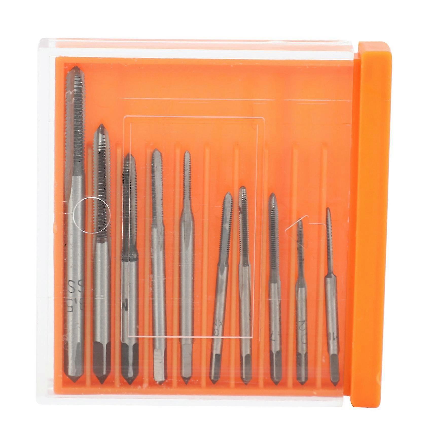 10pcs Hss M1 M1.2 M1.4 M1.6 M1.7 M1.8 M2 M2.5 .5 Mini Tap Drill Bit Machine Metric Thread Tap Set S