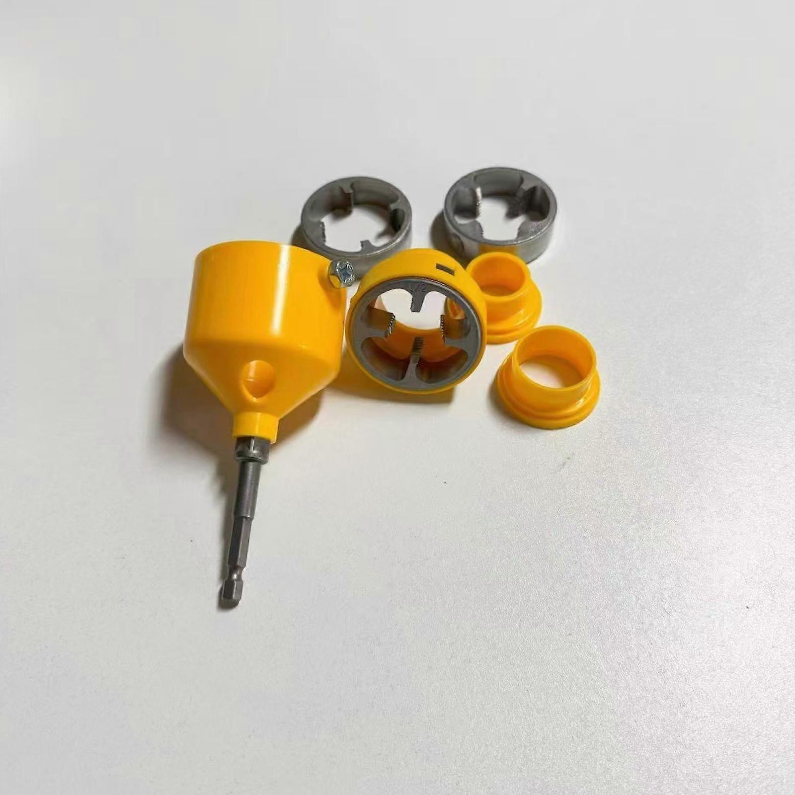 7PCS PVC thread Maker Tool for Electric Drill - Plastic Pipe Tap Die Set