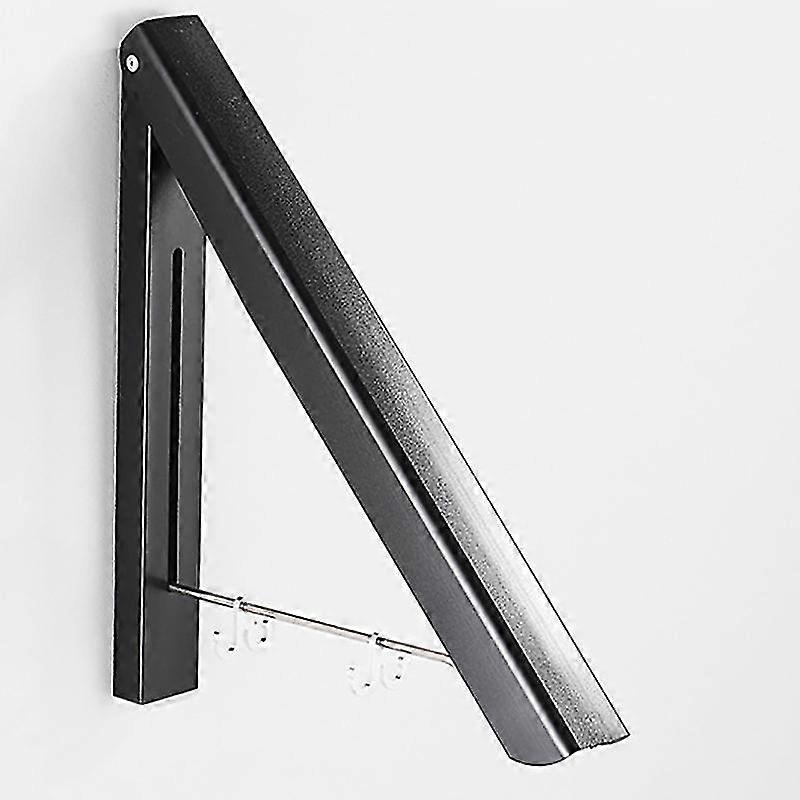 Retractable Wardrobe Bar - Wall-mounted Clothes Rack - Black Baobao