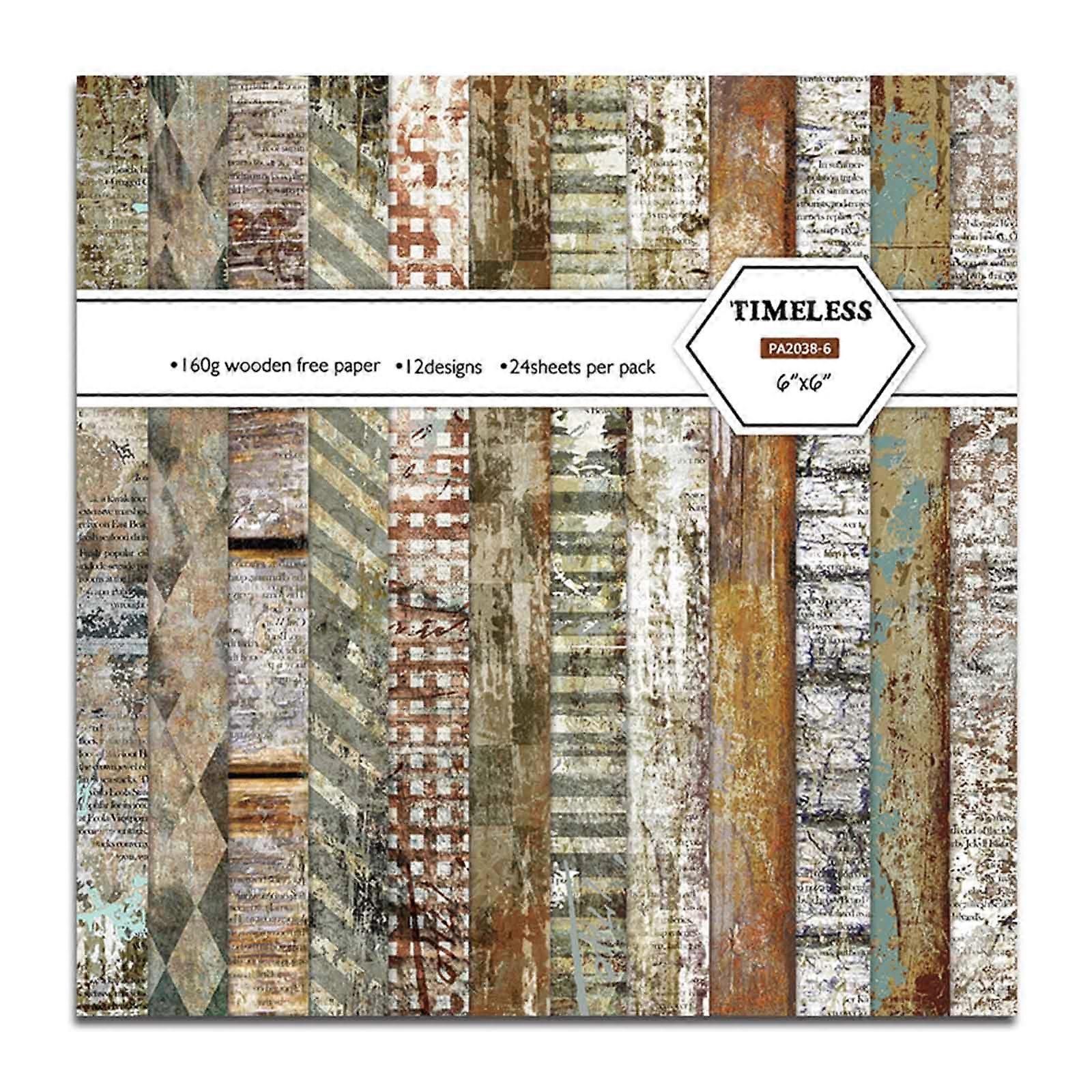 Pattern Paper 24 Pcs Fade Color Decorative Patterns Supplies