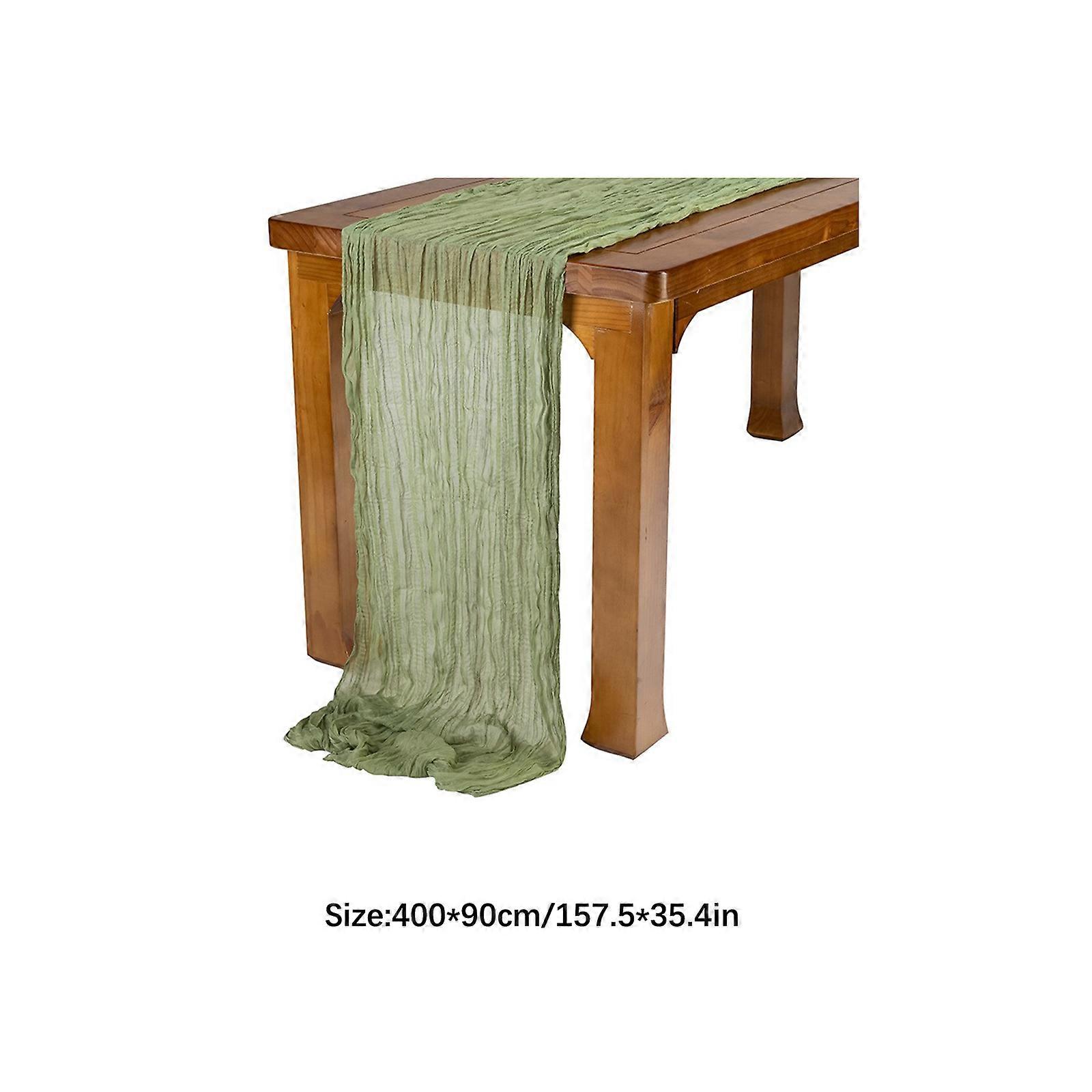 Beige Cheesecloth Table Runner 13.3ft Boho Gauze Cheese Cloth Table Runner Rustic Sheer Runner