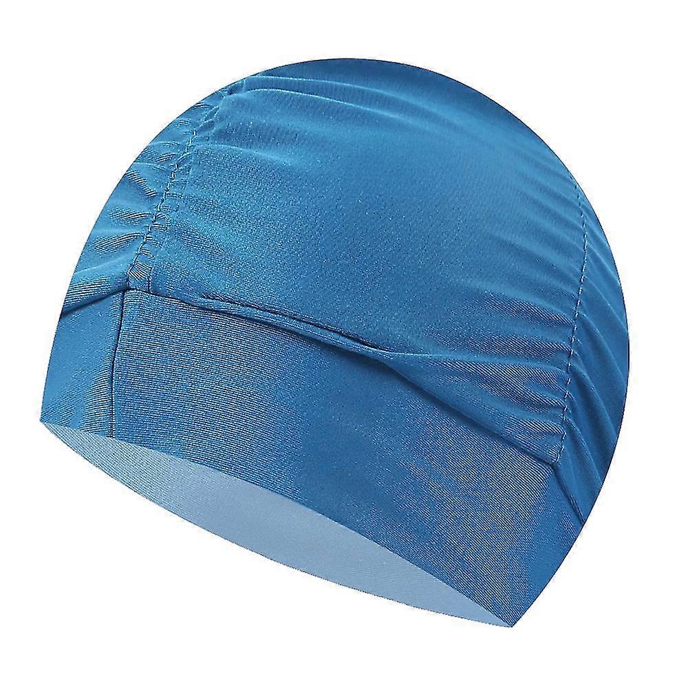 Women Swimming Cap Stretch Drape Swim Pool Seaside Elastic Nylon Swimming Cap