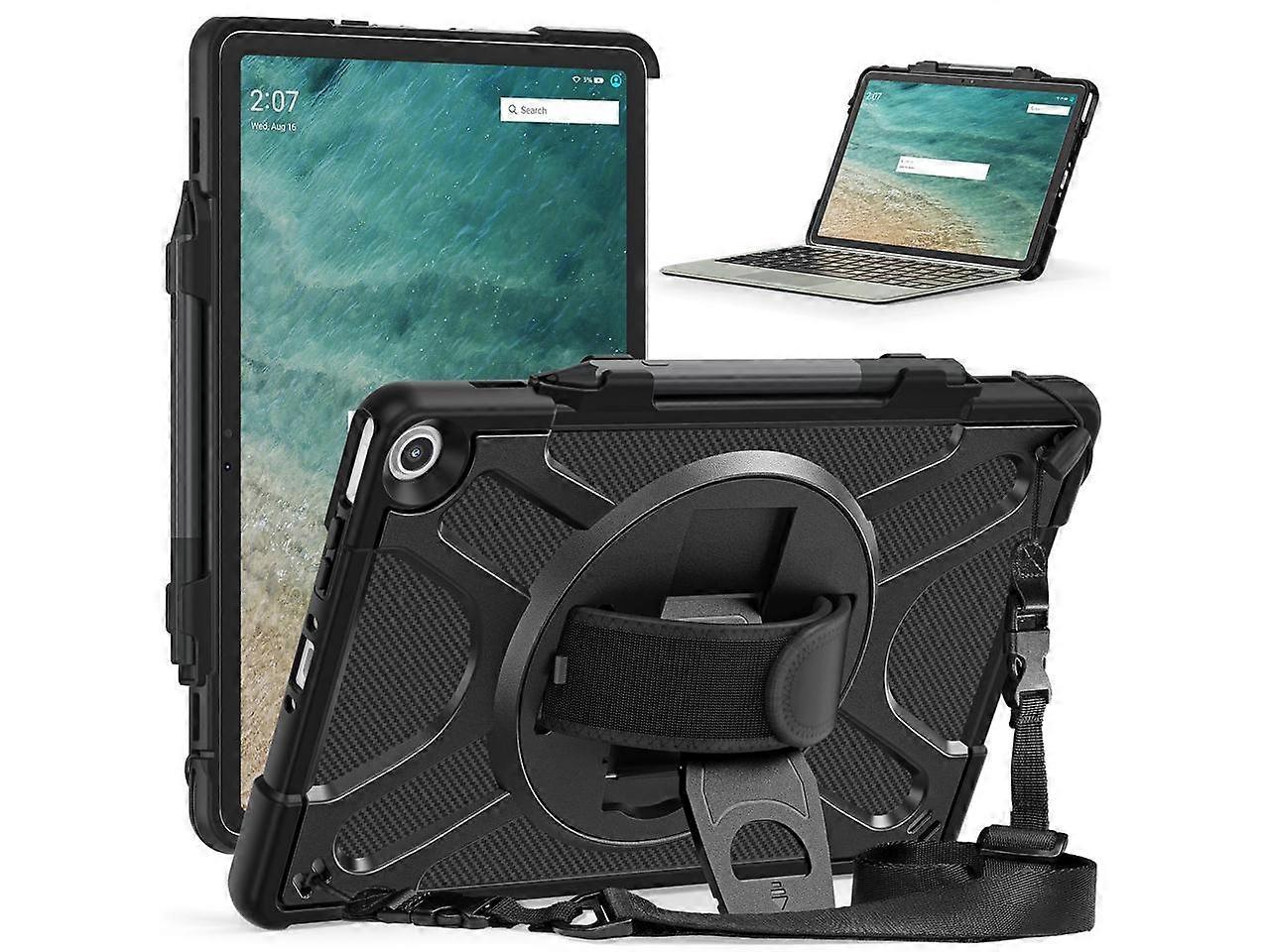 For Amazon Fire Max 11 Case 11'' (13th Generation 2023 Release), Rugged Protective Fire Max 11 Tablet Cover with Rotating Hand/Shoulder Strap & Stand,