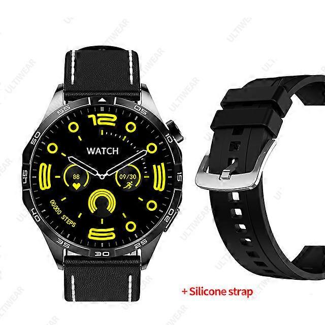 GT4 Smart Watch Erwachsene NFC Kompass Smartwatch Herzfrequenzmesser Bluetooth Anrufe Sportuhr GT4 46mm für Android IOS