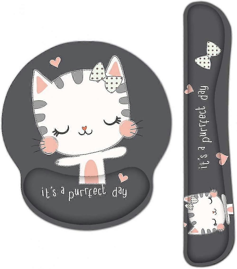 Keyboard Mouse Pad Wrist Rest Gel Ergonomic Wrist Rest Support Mouse Pad $ Nonslip Rubber Base With