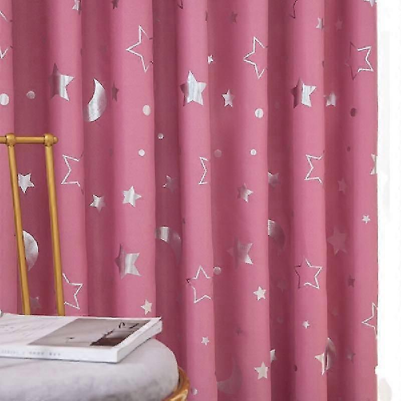 Stars Moon Printed Window Curtains