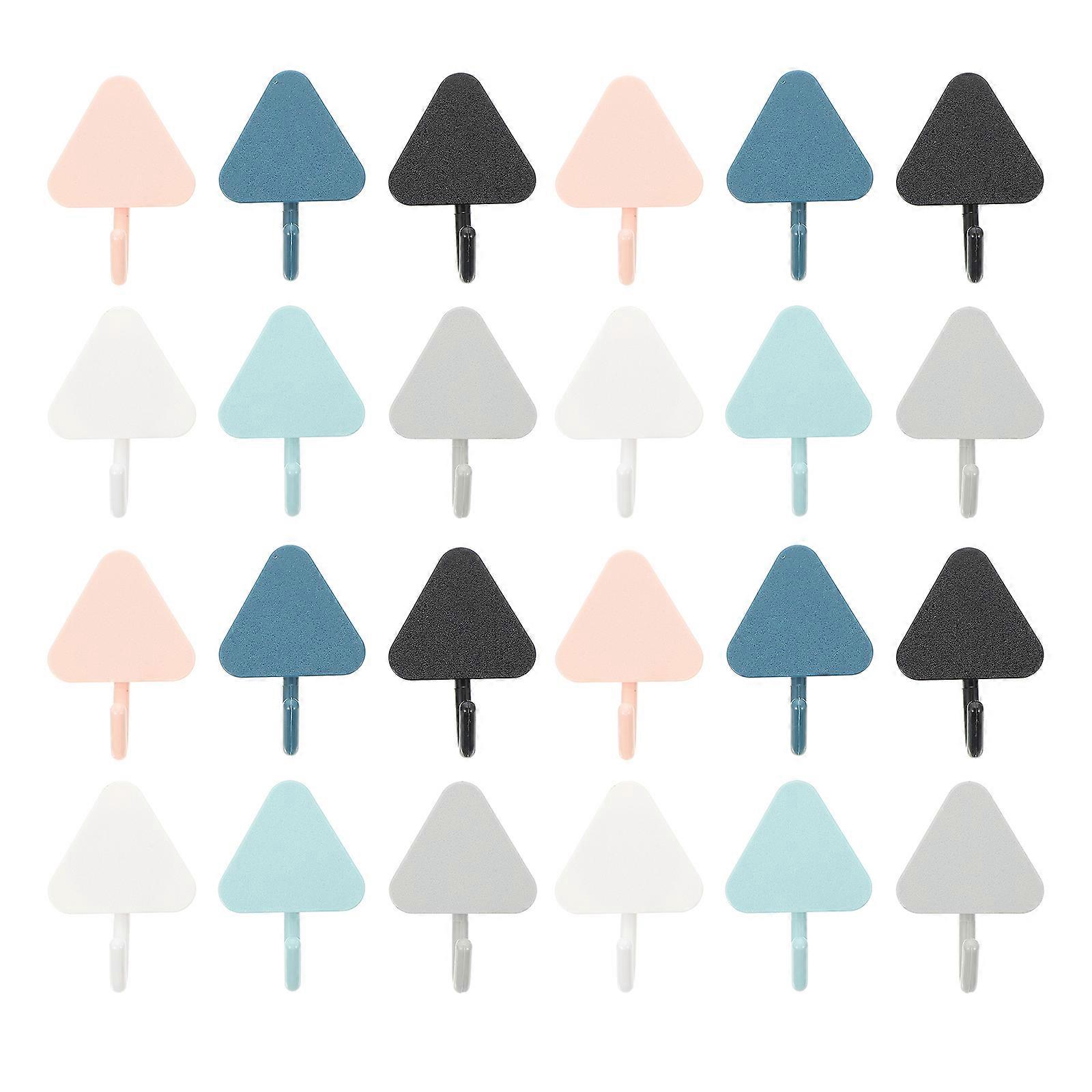 30 Pcs Wall Mounted Hooks Plastic Hat Hooks Heavy Duty Sticky Hooks Hanging Towel Hooks