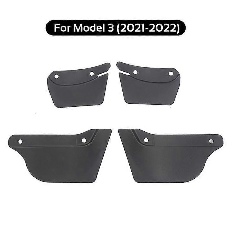 for Tesla Model 3 Y 2021 2022 4pcs Invisible Car Wheel Mud Flaps Mudguards TPE Mudflaps Front Rear Splash Fender Accessories