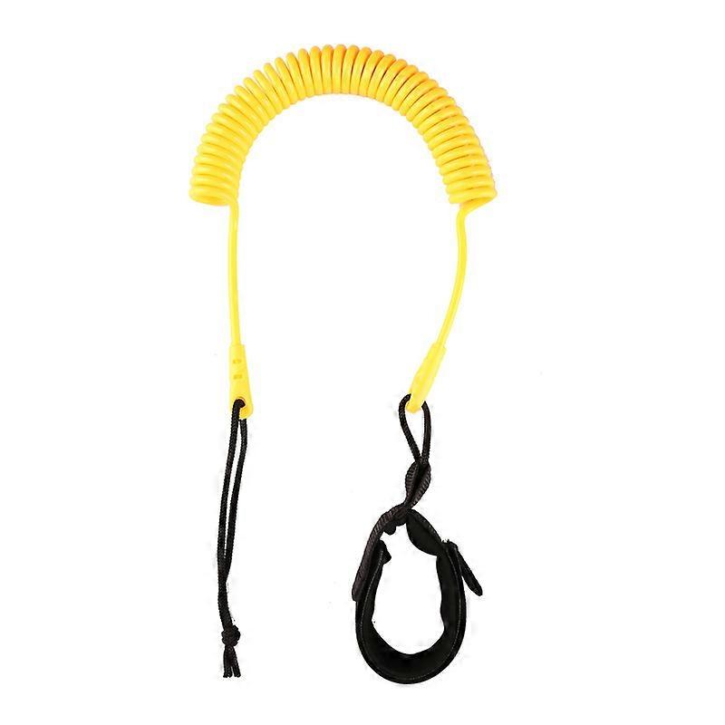 YellowSurf Leash Coiled Surfboard Leash 5.5 mm Surfboard Leash 10Ft Surfing Sup Leash TPU Surfboard Leash Paddle Black Surfing Leash Sup Leash for SUP