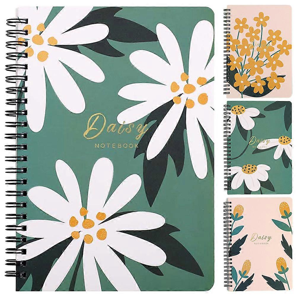 4 Books of Delicate Spiral Notebooks Paper Notebooks Writing Notebooks