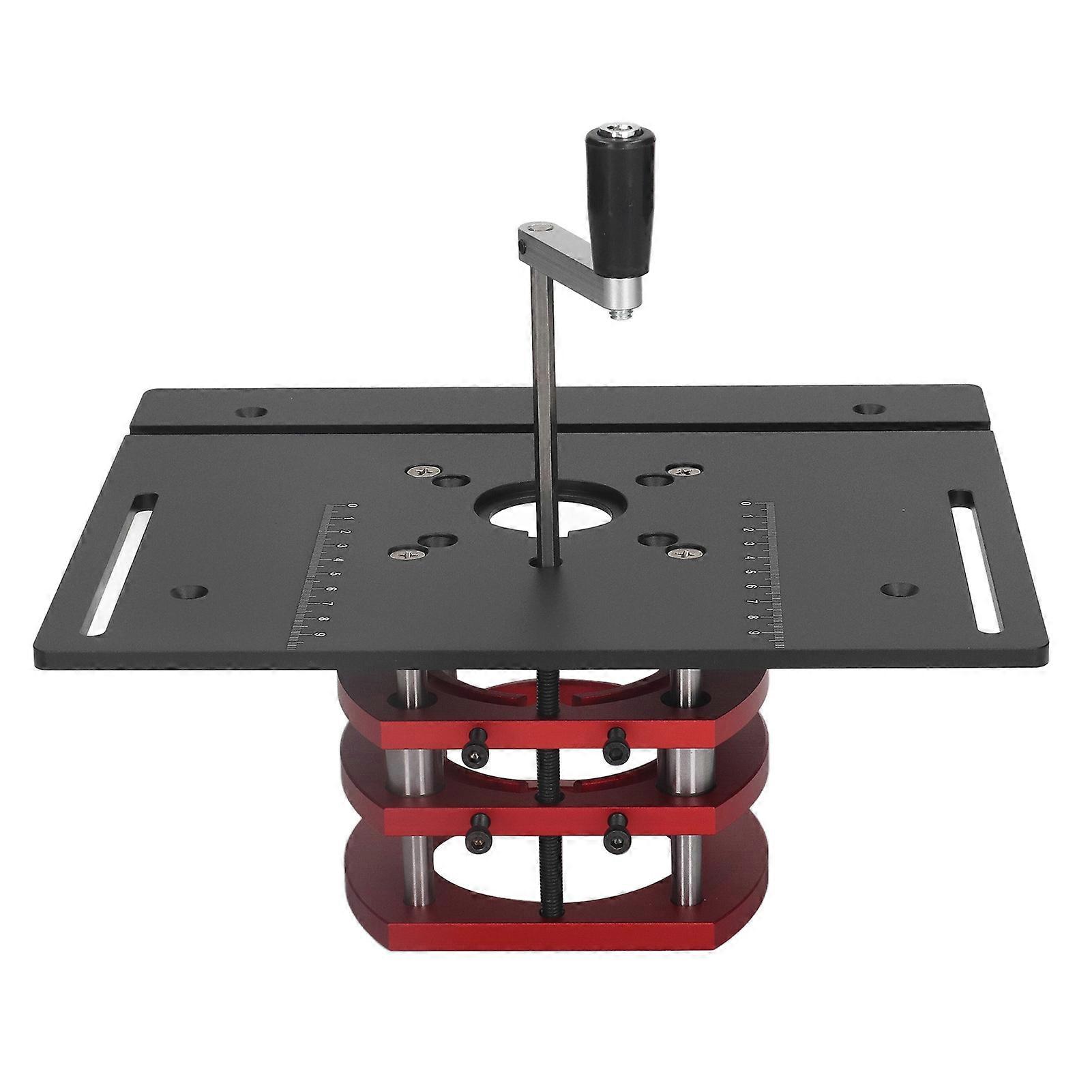 Router Lift Manual Lifting Router Lift System Kit Router Table Saw Insert Base Plate Black