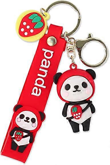 Panda Keychain - Giant Panda Key Chain,Soft Silicon Cute Animal Keyring