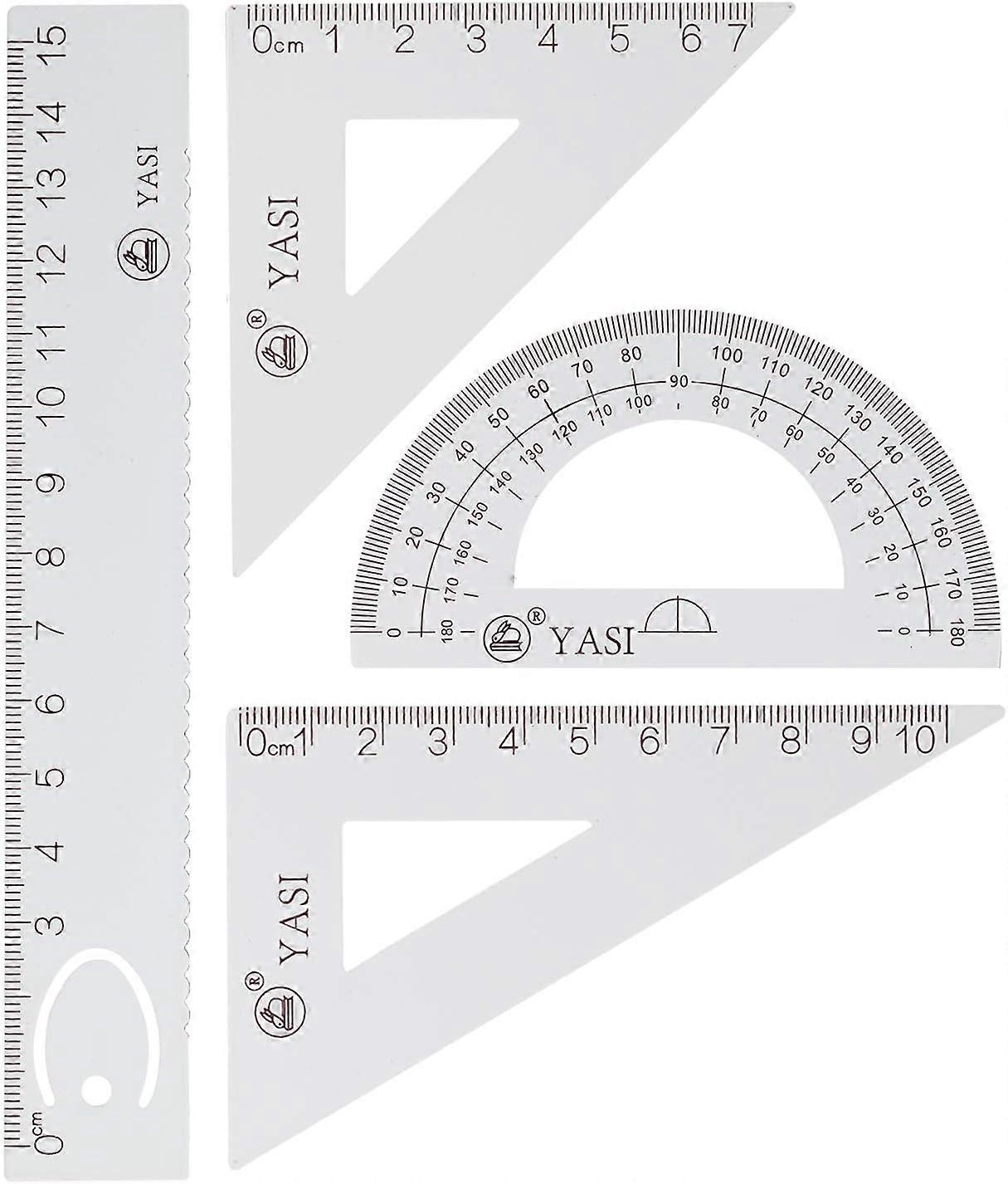 4 Pack Math Geometry Tool For Students, Draftsman, Engineers, Design, Graphic, Examination, Math Or Painting