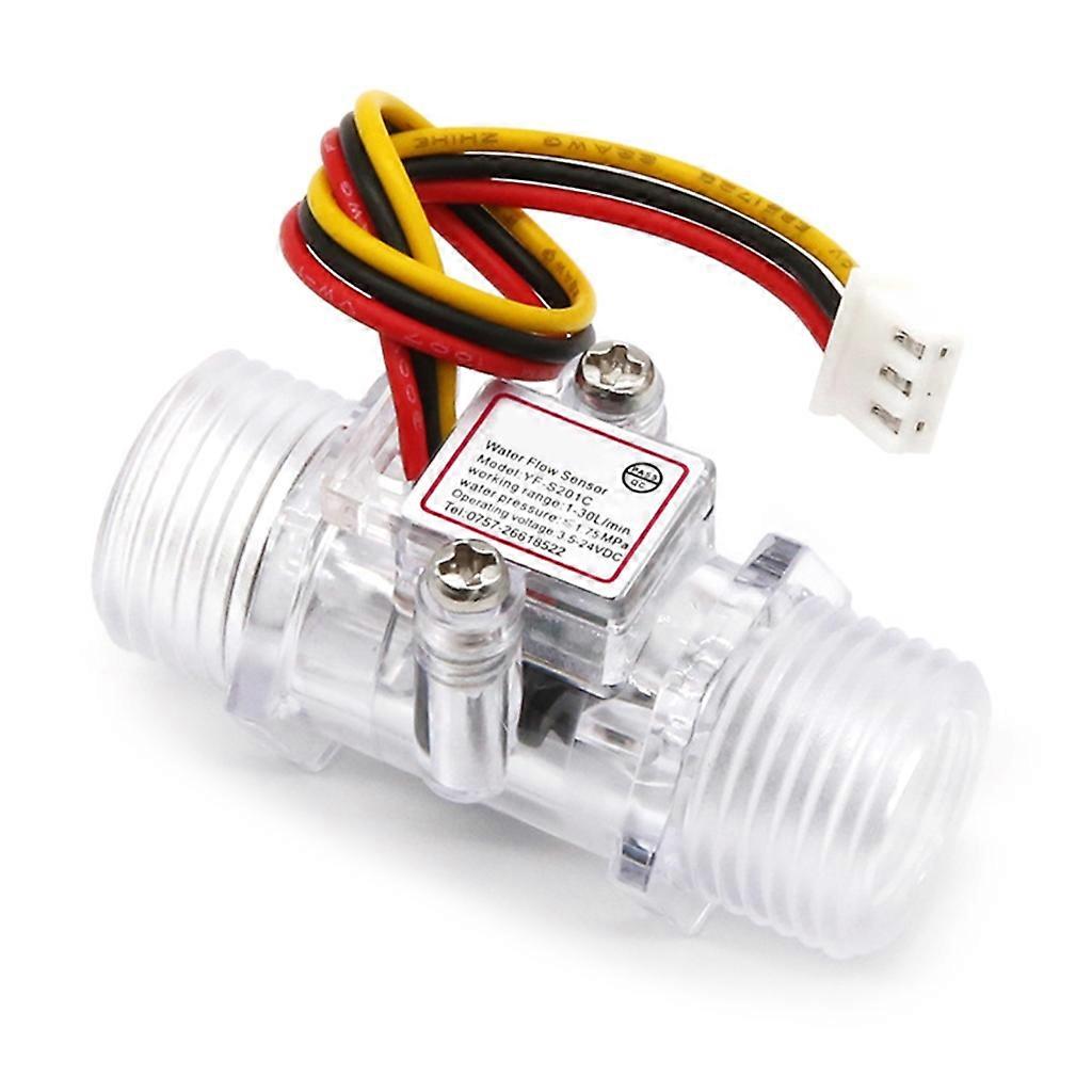 Water Flow Sensor Switch G1/2" Fluid Flow Meter Water Control For Water Heaters