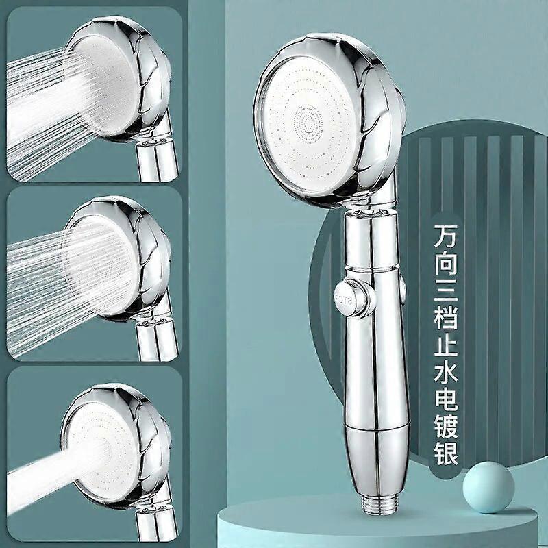 High Pressure Water Saving Perforated Free Pressurized Shower Head Adjustable Bathroom Accessories Shower Set Bracket Hose