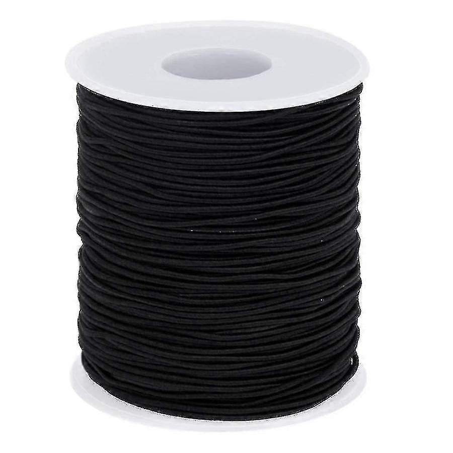 Elastic String For Bracelets, Jewelry String (1.2mm, 109 Yards, Black) Tw