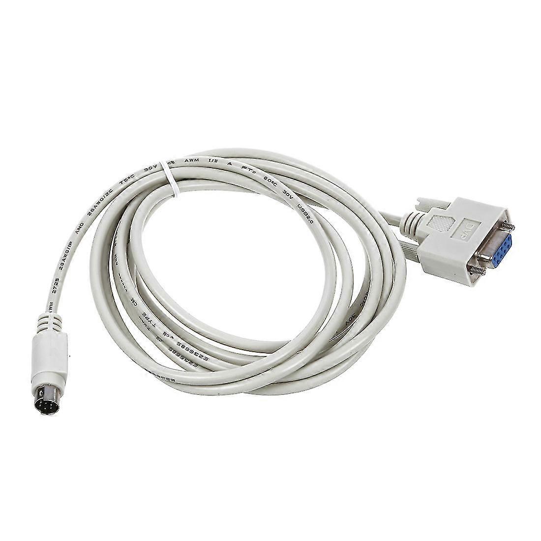 db9p bis 8p Mini Din Rs232 Download Kabel Weiß 8,2 Fuß für Plc Dvp-eh Tw