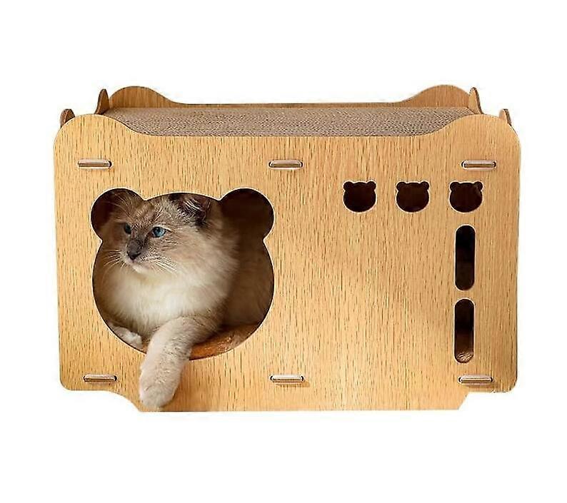 Cat Litter With Cat Scratching Board And Plush Mats