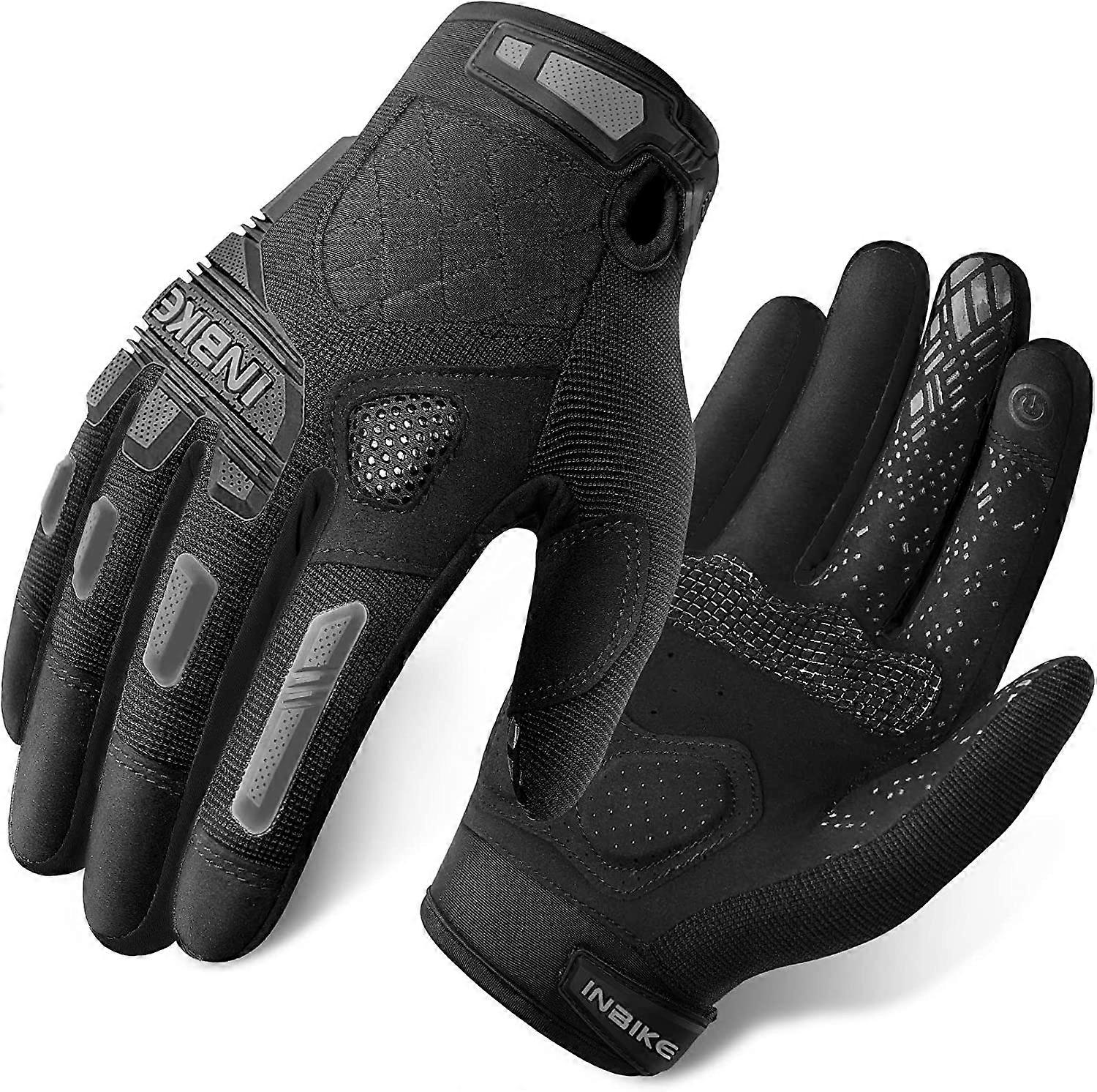 MTB Mountain Bike Gloves Touchscreen with Thicken EVA Padded & TPR Knuckle Protection for BMX MX ATV Motorcycle