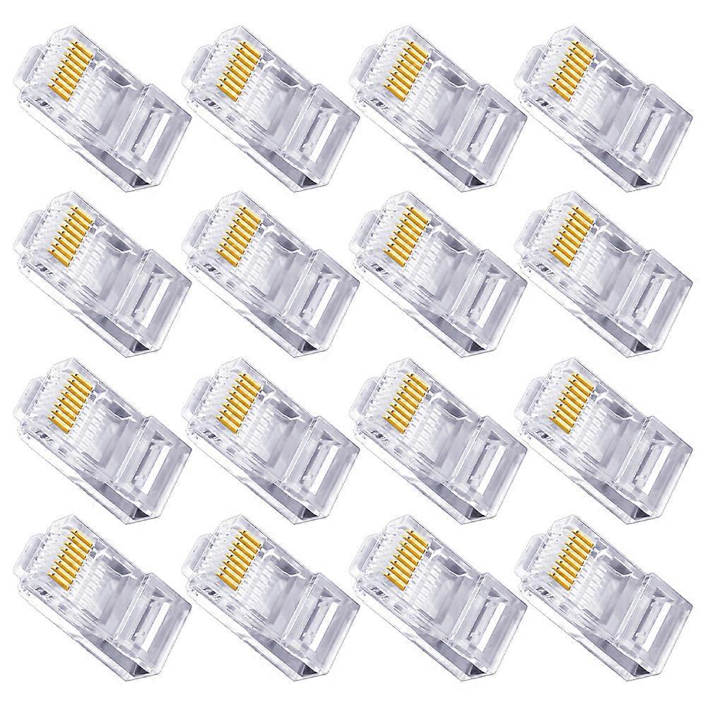 100PCS Ethernet Cable Crimp Connector RJ45 End Cat 6A Network Cable Connector