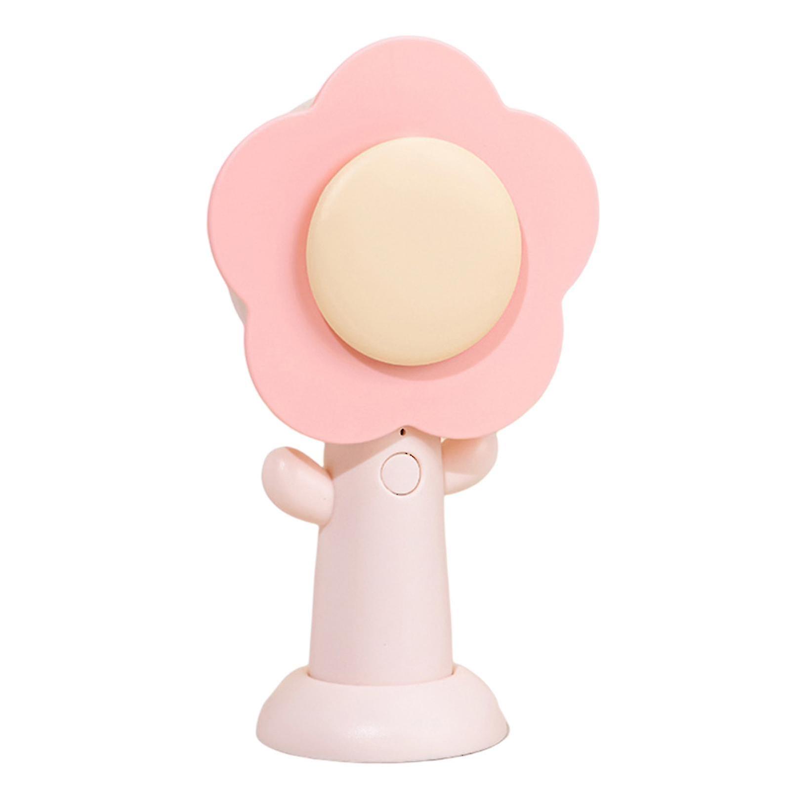 Handheld Mini Flower Fan Portable Usb Charging Bladeless Fan Desktop Cooling Fan