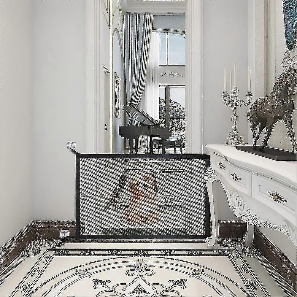 Household Magic Dog Gate Adjustable Width Pet Fence Stair Protective Net