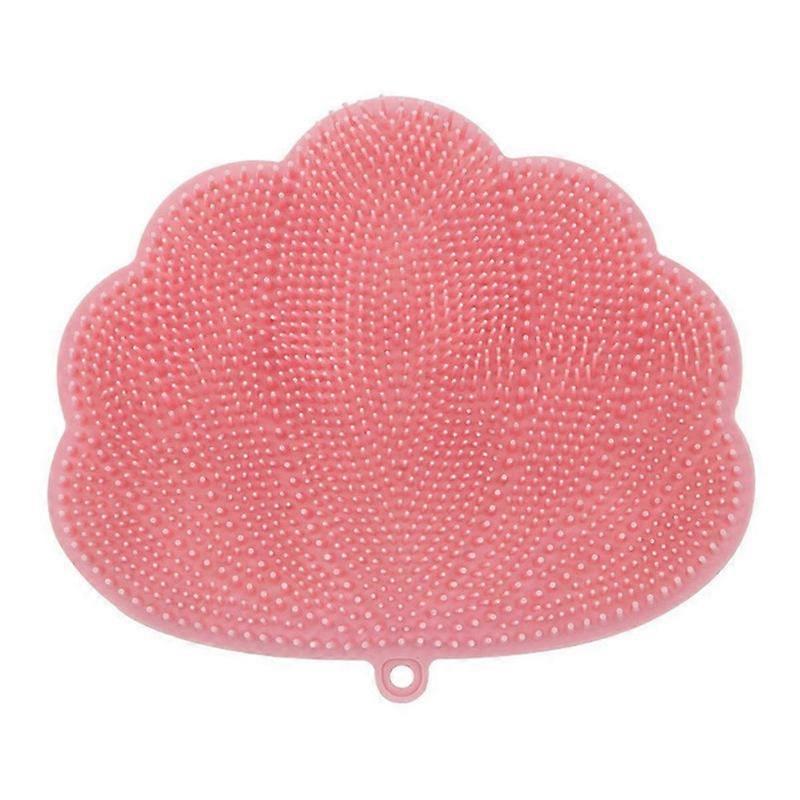 Wall-mounted Hands-free Back And Foot Scrubber With Suction Cups - Deep Clean And Exfoliate In The Shower Pink