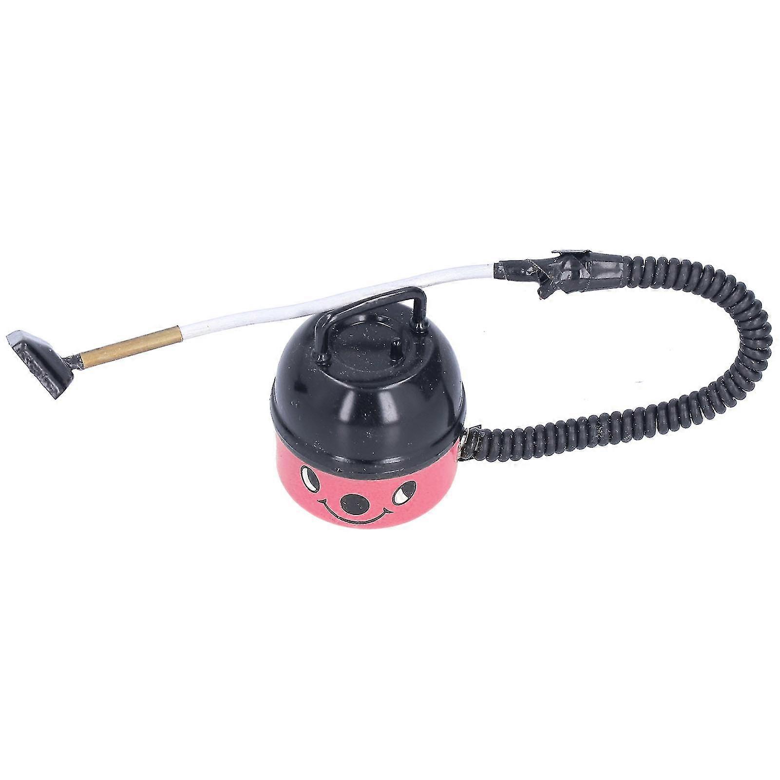 Miniature Dollhouse Vacuum Cleaner Model - Mini Pretend Play Toy Accessories Red