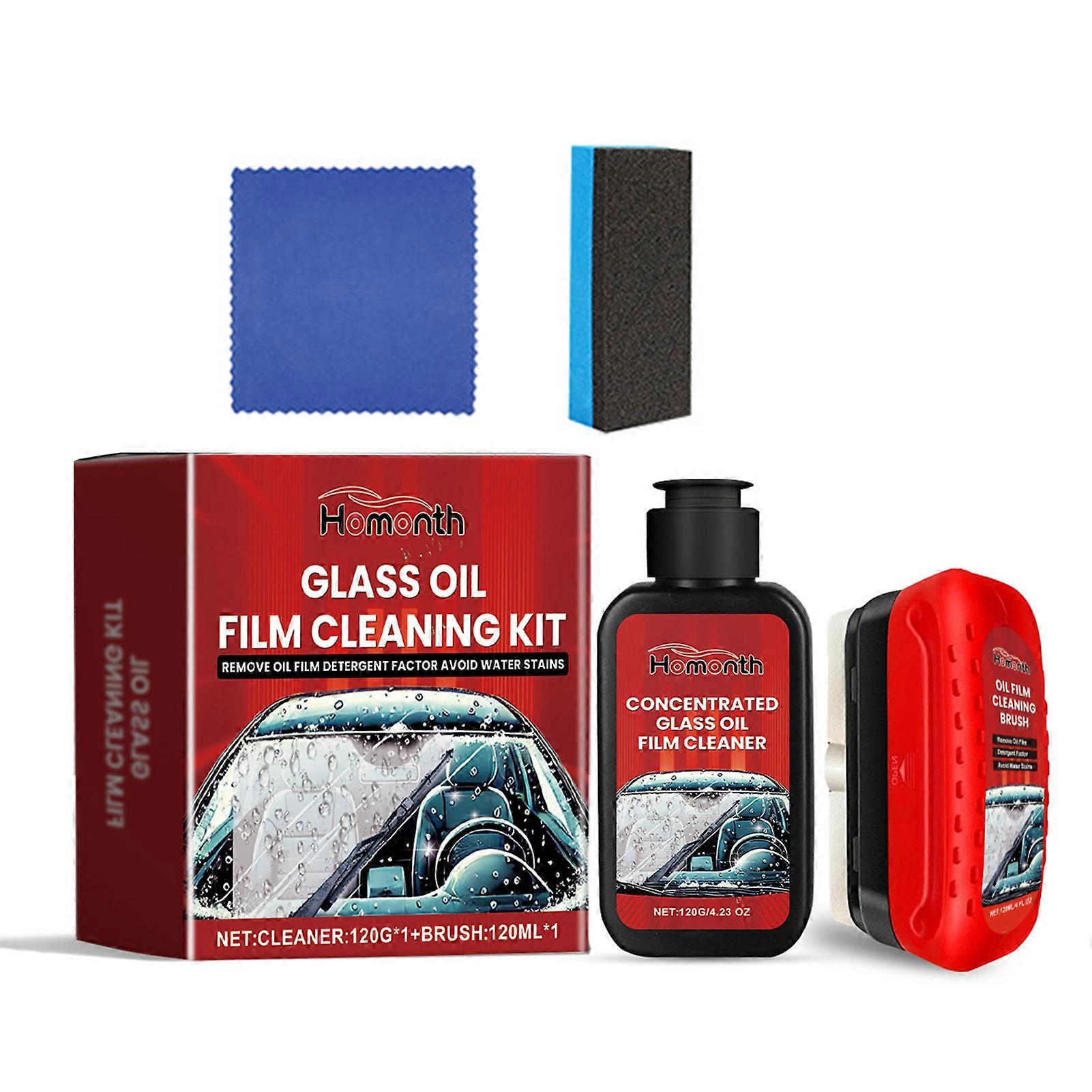 Automotive Oil Film Cleaning Brush Long Lasting Protection Glass Cleaning Board Kit for Safe Driving