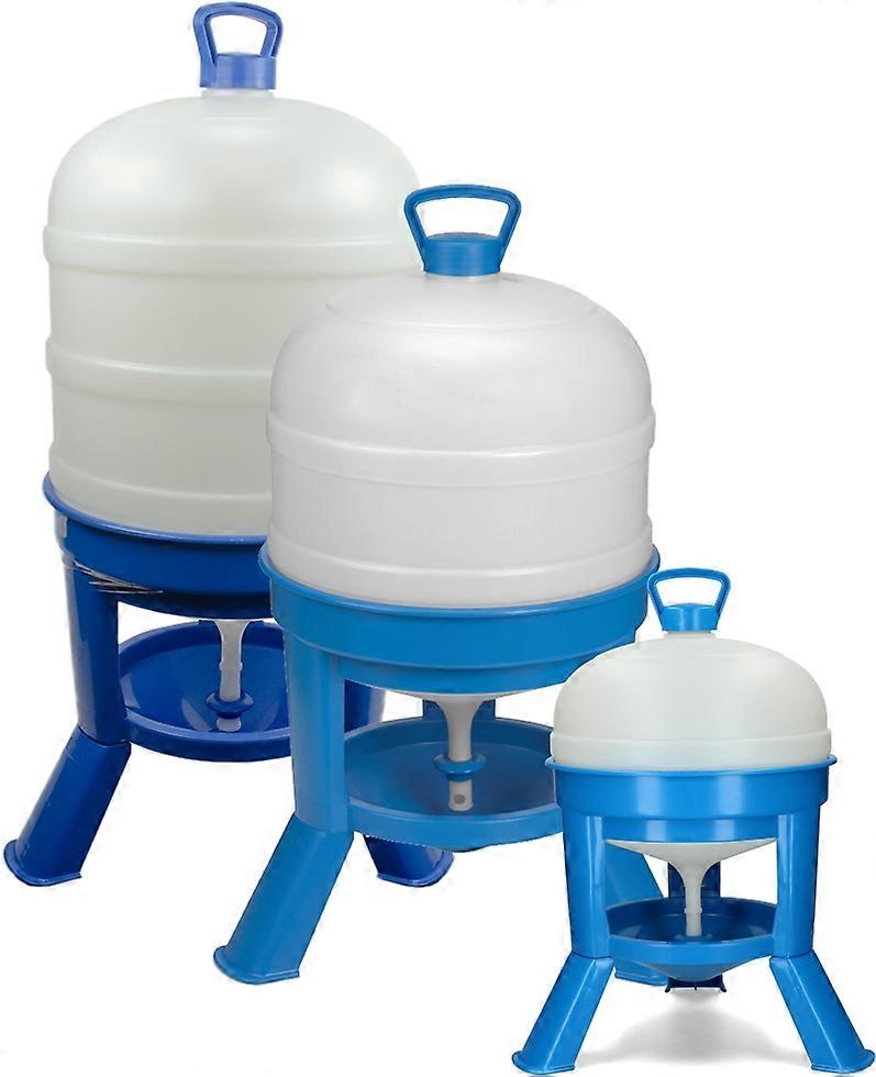Poultry drinker with bone 20 l blue with siphon