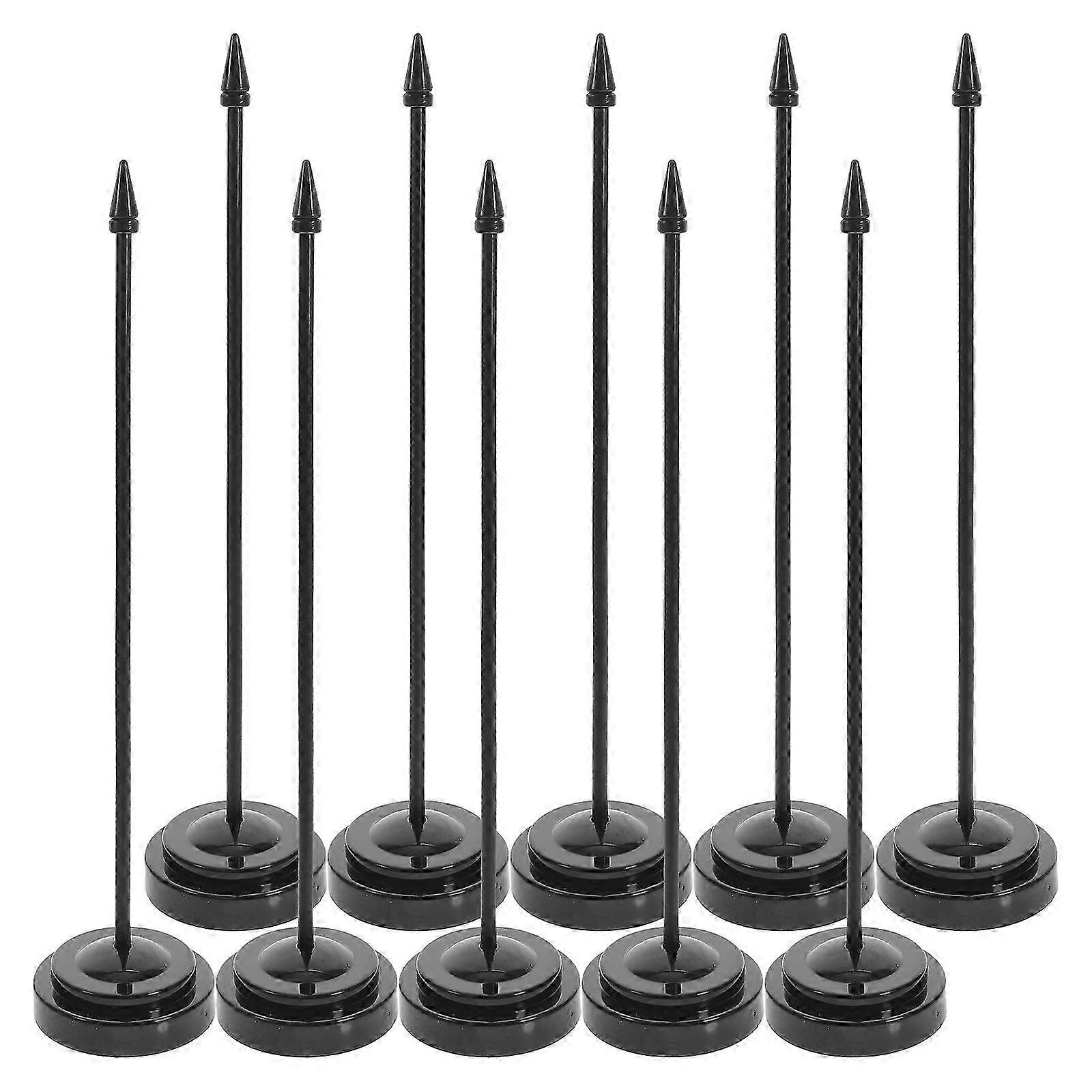 12pcs Desktop Small Flag Holder Flag Support Desk Flag Holder Flagpole Base