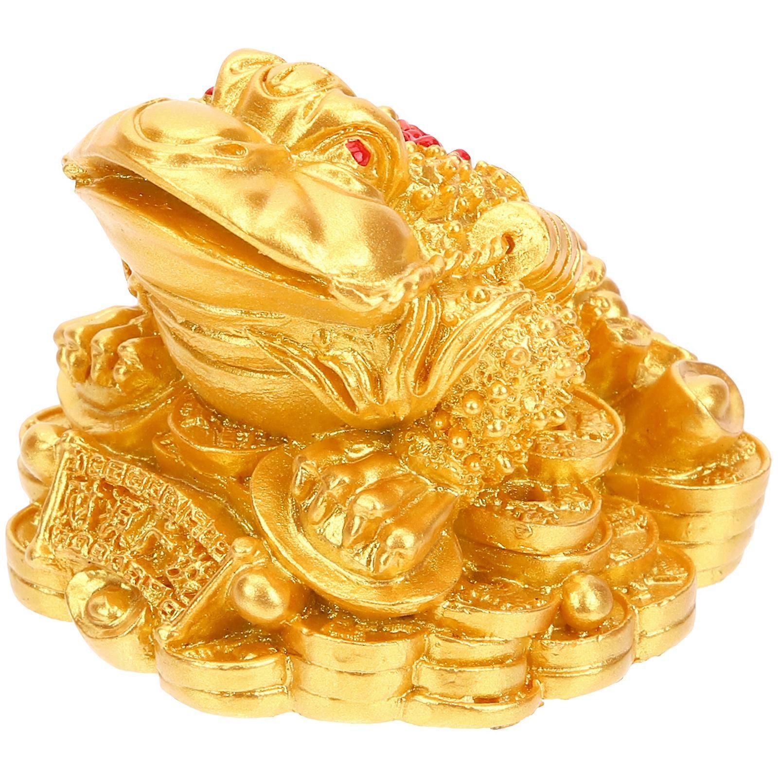 Money Toad Statue Three Legged Wealth Toad Charm  Small Cornucopia Statue Chinese Gift