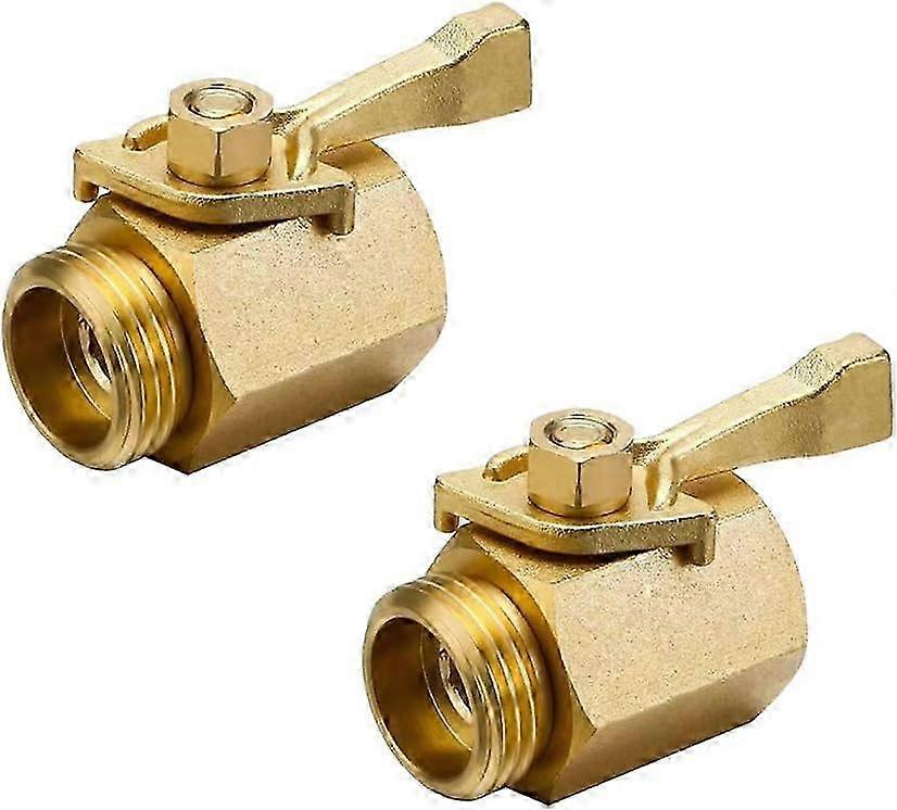 Hochleistungs-Messing-Absperrventil Gartenschlauchanschluss Wasserdurchflussregelventil, 2er-Pack